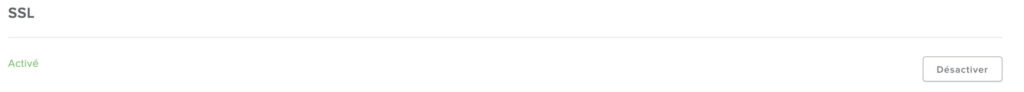 SSL actif