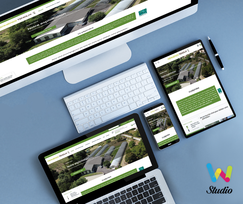 Site internet des pépinières Tenoux